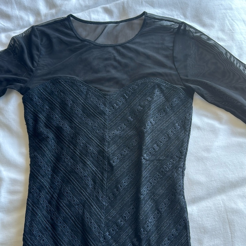 Mesh and lace seamless fabric sweetheart bodysuit